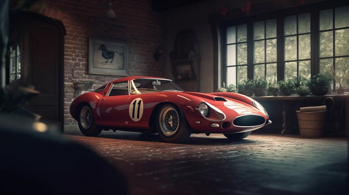 I_KONIQ (1969) - Ferrari 250 GTO in a Country garage