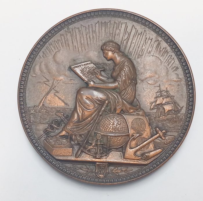 德國，漢堡. Schwere Bronzemedaille 1881,  Deutsche Seewarte