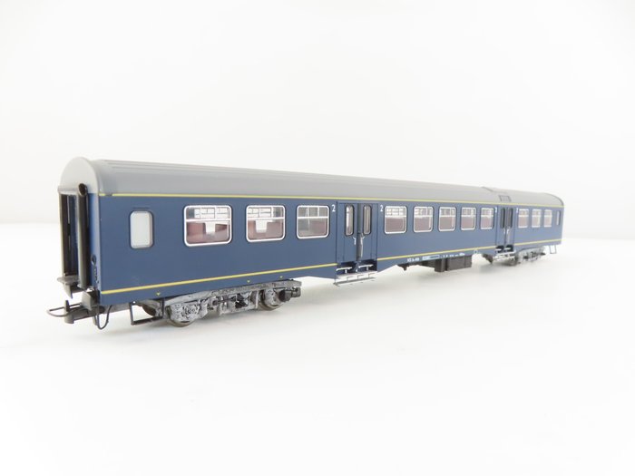 Artitec H0 - 20.161.02 - Machetă tren transport călători (1) - Trăsura „Plan W” în livrea albastră - NS