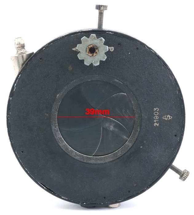 Silens pneumatic shutter otturatore pneumatico diameter lens 45mm working. Sluiter