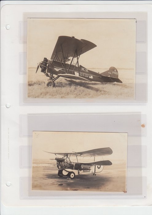 Unknown - Two original photo airplane