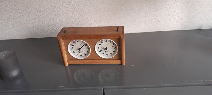 Επιτραπέζια ρολόγια και ρολόγια γραφείου - Σκακιστικό ρολόι - Koopman - Αφηρημένη - Wood, Oak - 1950-1960