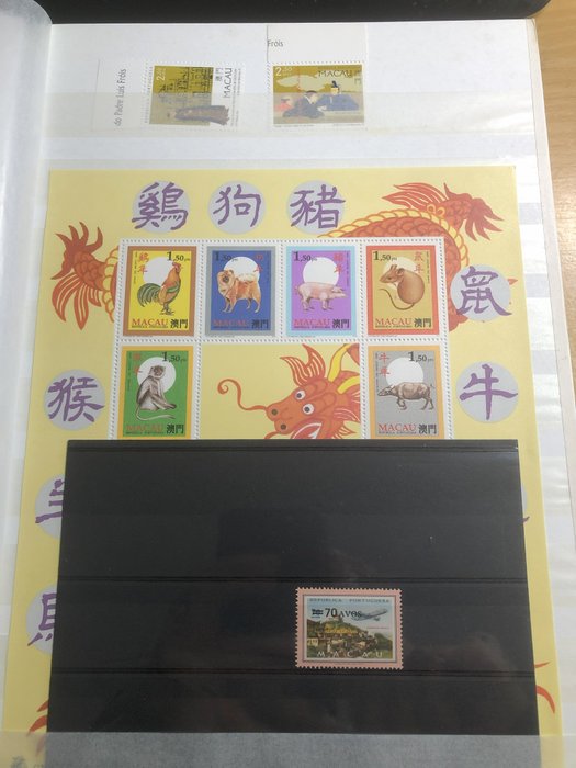 Macao 1960/1996 - Lote de sellos de Macao de un distribuidor de sellos, de los años 1960 a 1996, todos los juegos en