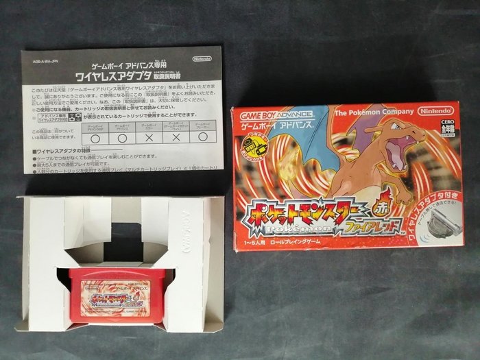 Nintendo - Pokemon red fire GBA Gameboy Advance in original box rare Japanese version - Videojogo portátil (1)