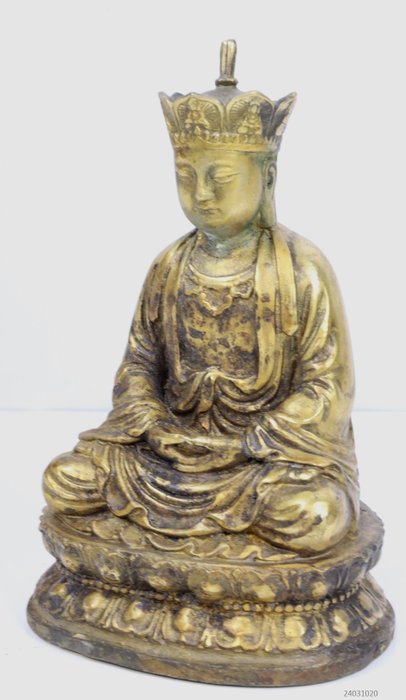 Bijzonder standbeeld Ksitigarbha - 黄铜色 - 尼泊尔
