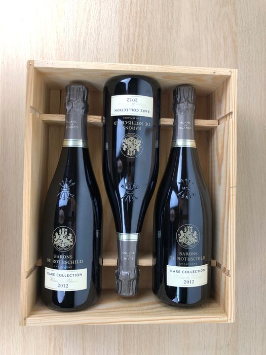 2012 - Barons de Rothschild Rare Collection Blanc de Blancs - 香槟地 Extra Brut - 3 Bottles (0.75L)