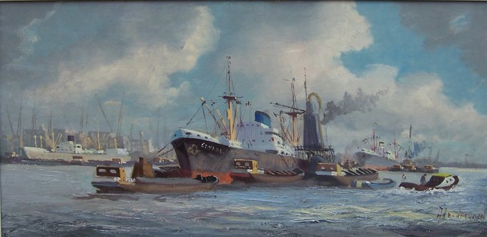 Adri Verveen (1912-1988) - De haven van Rotterdam