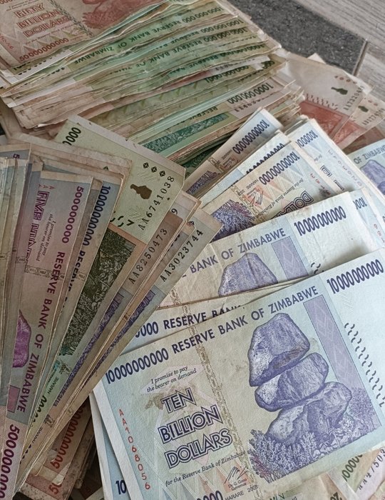 Simbabwe. - 2000 banknotes -  Mixed Bearer Agro Cheque, Millions & Billions Dollar 2007-2008  (Ohne Mindestpreis)
