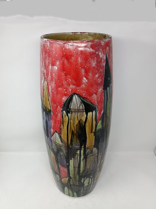 Elio Schiavon - 花瓶 -  （高53厘米）  - 陶瓷