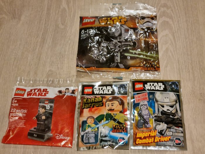 LEGO - Star Wars - 911719, 911721, 30274, 40298 - Lego Star Wars, 4 × minifiguur - 2000-2010 - 丹麥