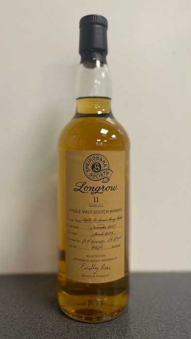 Longrow 2007 11 years old - Springbank Society - Original bottling  - b. 2019  - 70厘升