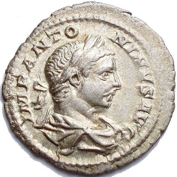 Romerska riket. Elagabalus (AD 218-222). Denarius
