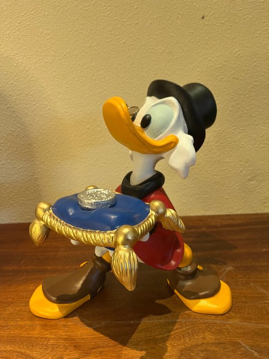 Figurine - Walt Disney - Dagobert Duck eerste munt - Résine/Polyester