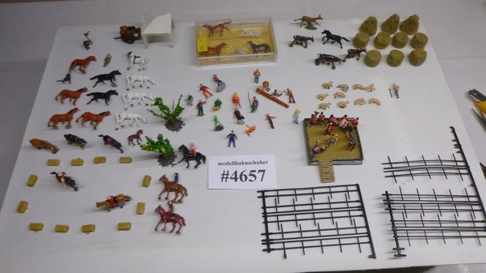 Kibri, Preiser H0 - Machetă tren (125) - Figurine și accesorii se concentrează pe timp liber, fermă de cai, animale - #4657