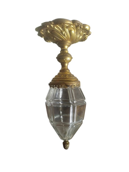 Lanterne loftslampe - Bronze (forgyldt og sølvbelagt/patineret/koldtmalet), Glas