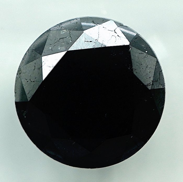 Diamant - 2.98 ct - Briljant - Black - N/A