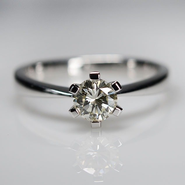 Ring Hvidguld Diamant  (Natur)
