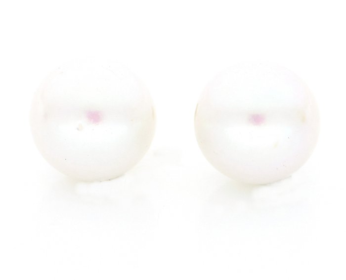 No Reserve Price Earrings - Yellow gold Pearl 