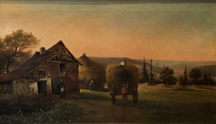 Felix De Baerdmaeker (1836-1878) - Het binnenhalen van het hooi