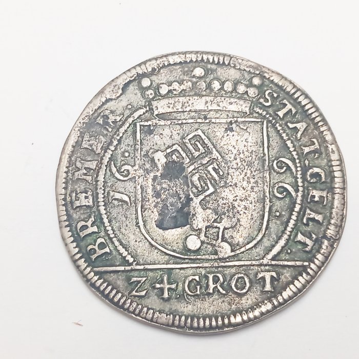 Duitsland, Bremen. Silbermünze 24 Grote 1666