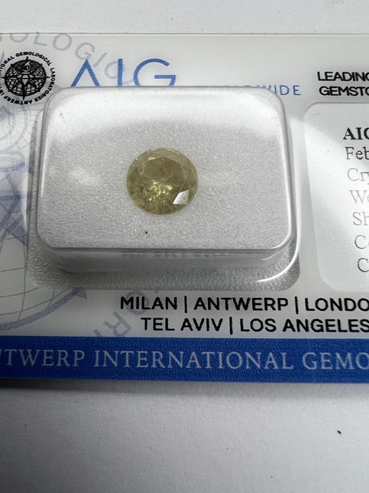 1 pcs Gyémánt - 0.95 ct - Briliáns - világos barnássárga - I2