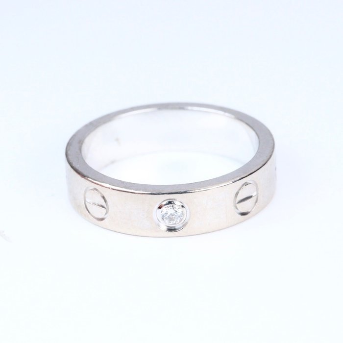 Cartier 戒指 - Love - 白金 钻石 