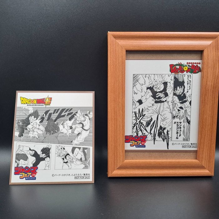 Toriyama Akira - 1 Lithograph - Dragon Ball - 1 Rare Framed Anime Shikishi, Exhibition Exclusive NOT FOR SALE