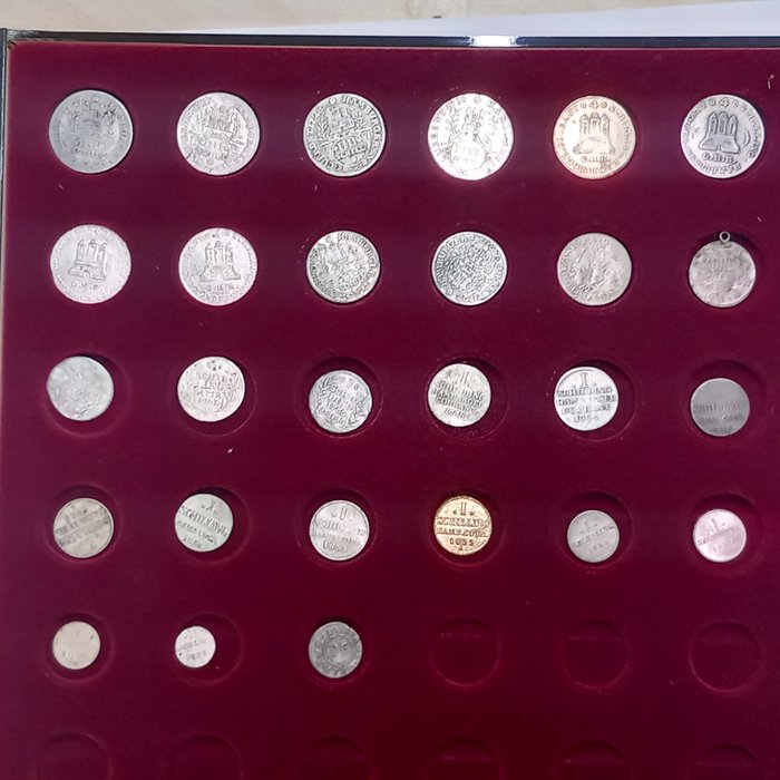 Deutschland, Hamburg. Sammlung von 27 Silbermünzen, 1675 - 1855