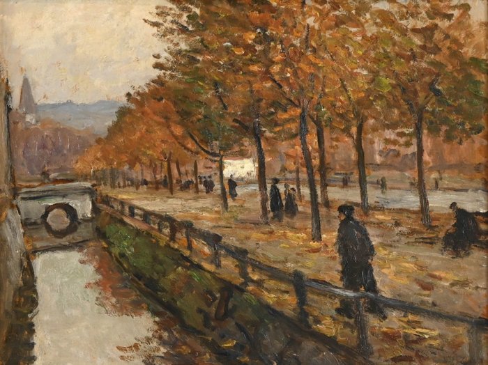 Léonard Bordes (1898-1969) - Boulevard à Rouen