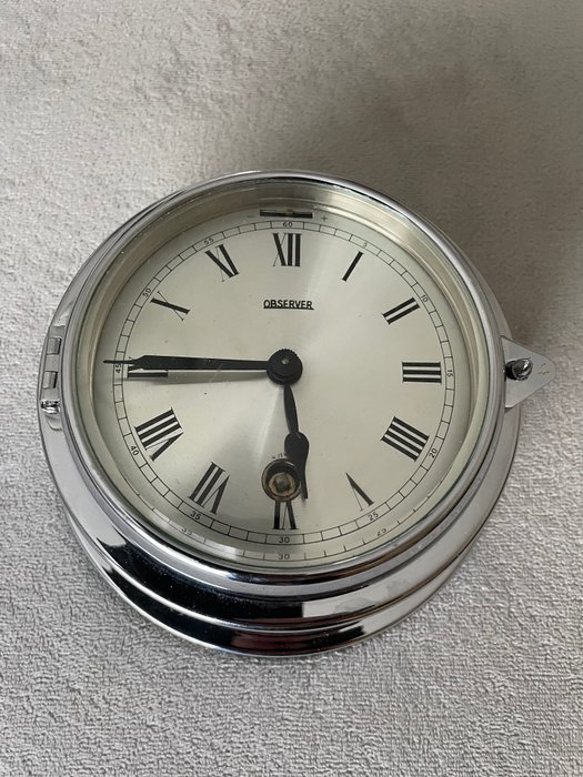Ρολόι τοίχου - Ρολόι Bulkhead/ρολόι πλοίου - Γυαλί, Χάλυβας - 1960-1970