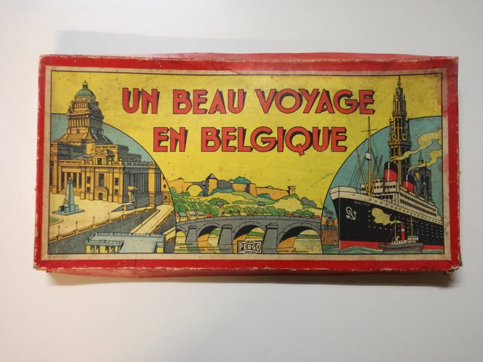 Edgar P. Jacobs - Jeux Pergo - Un beau voyage en Belgique (jaren 30) - 1 jeu de plateau