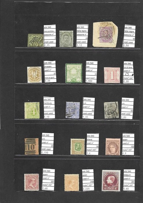 world 1850 - Large lot of classic world countries stamped MNH** and MH* cat 2846 - yvert scott sassone