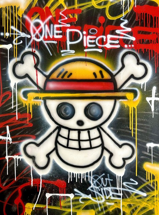 Outside - One Piece logo graffiti  Spraypaint