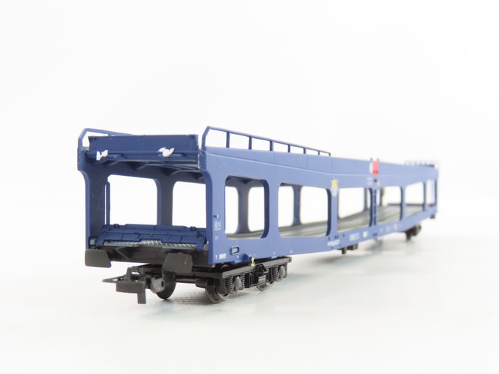 L.S.Models H0 - 12523 - Wagon de marchandises pour trains miniatures (1) - Transporteur de voitures à quatre essieux type DD - NMBS