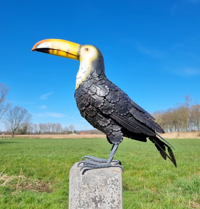 雕像 - lifelike toucan - 金属, 铁