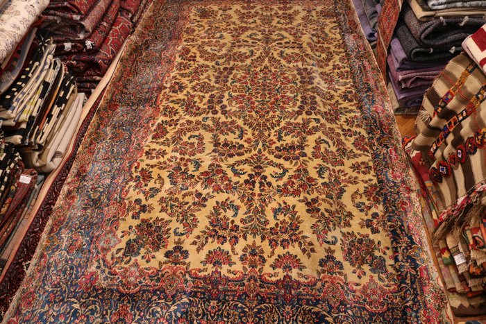 Tappeto persiano Kerman antico di grandi dimensioni, pregiato, reimportato dagli Stati Uniti - Tappeto - 4.75 cm - 2.9 cm