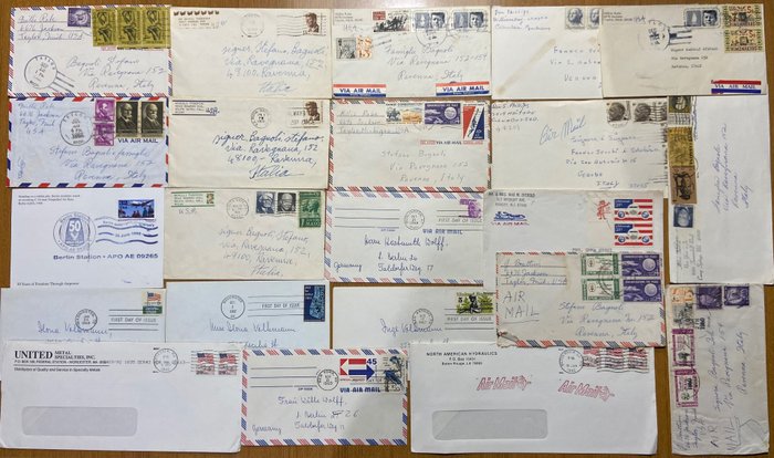 國際的 1935/1980 - 大批量 3.5 公斤 郵政歷史 Fdc 來自世界各地的 Marcophilia - Yvert SG
