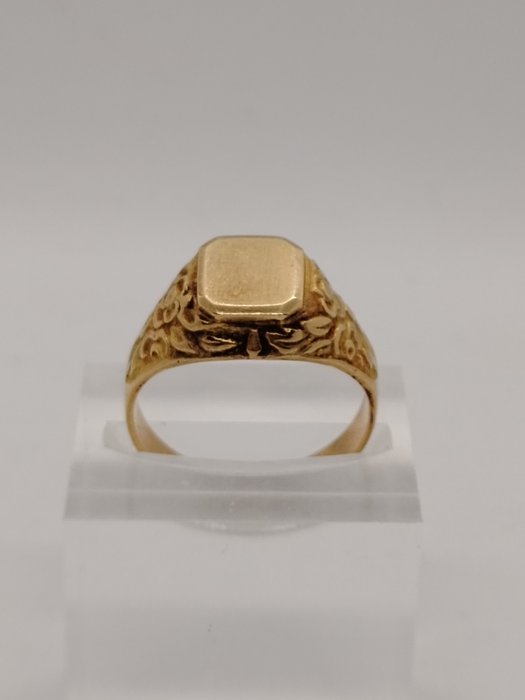 Δαχτυλίδι με σφραγίδα Κίτρινο χρυσό 