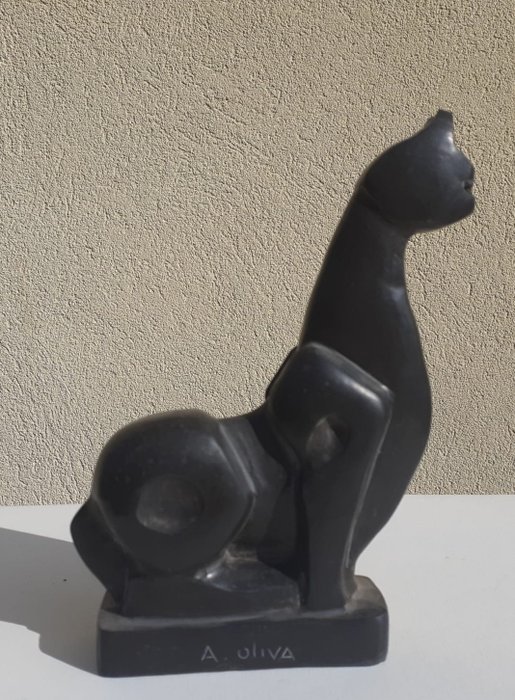Figur - Gatto Nero - Marmor
