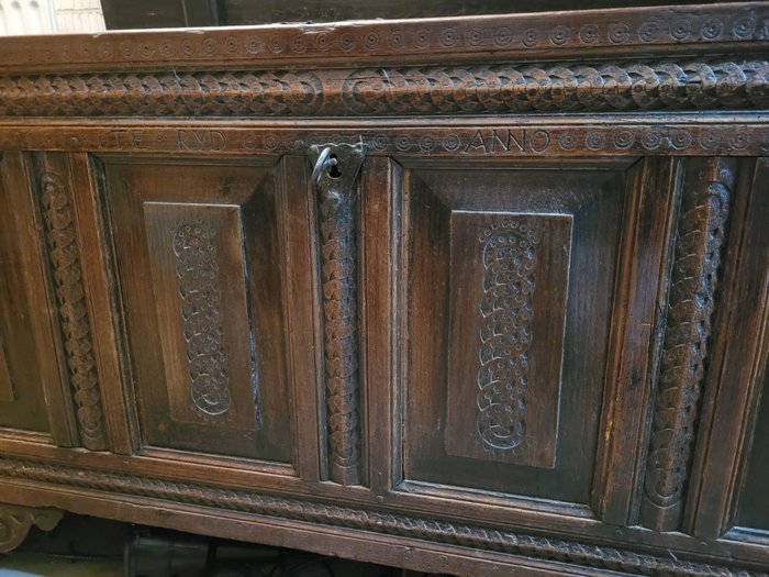 櫃子 - 古董木製毯子櫃 1779 - 木