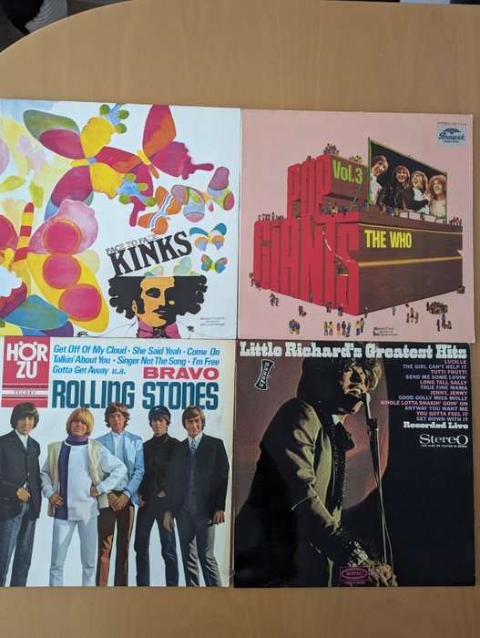 Kinks, Little Richard, Who, Rolling Stones - Flera artister - Famous rock band 70s - Vinylskiva - Stereo - 1966