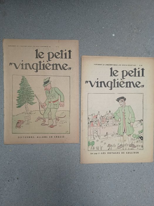 Le Petit Vingtième 29 en 37 - Les aventures de Tintin, reporter, en Orient - 2 revistas - 1933