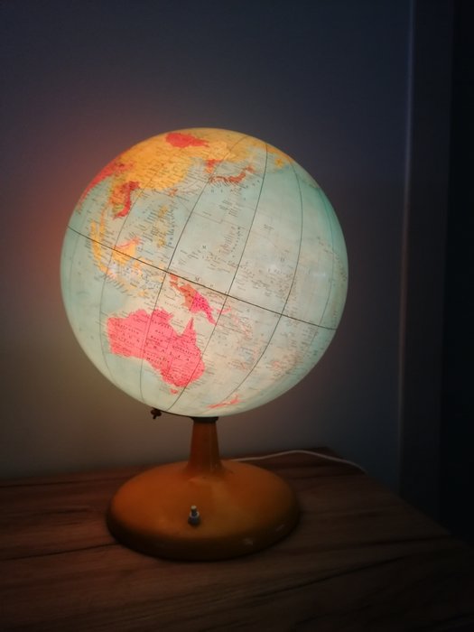 Lampe à poser en forme de globe - Métal, Plastique