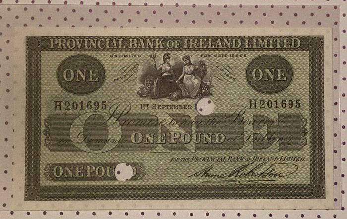 Ierland. - 1 pound 1922/27 - Pick 346b - cancelled