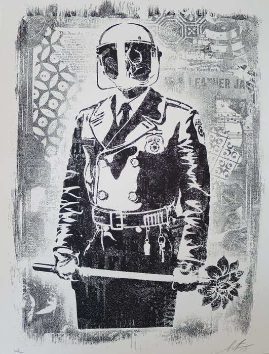 Shepard Fairey (OBEY) (1970) - Damaged My Florist is a Dick