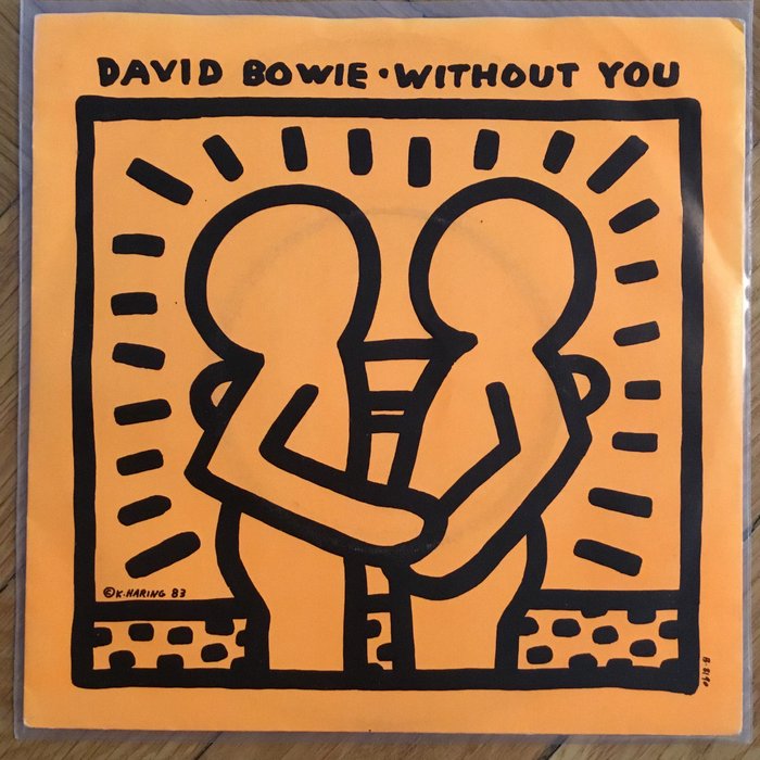 David Bowie - Without You / Criminal World [ Keith Haring cover ] - 45 RPM 7" Singel - 1983