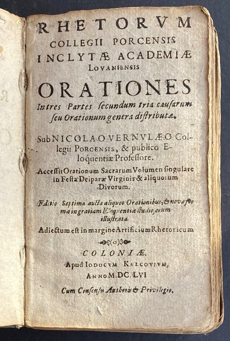 Nicolaus Vernulaeus - Rhetorum Collegii Porcensis, inclytae academiae Lovaniensis - 1656-1657