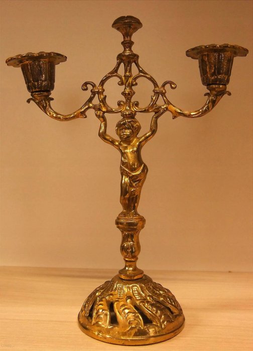 Kerzenhalter - Vergoldete Bronze