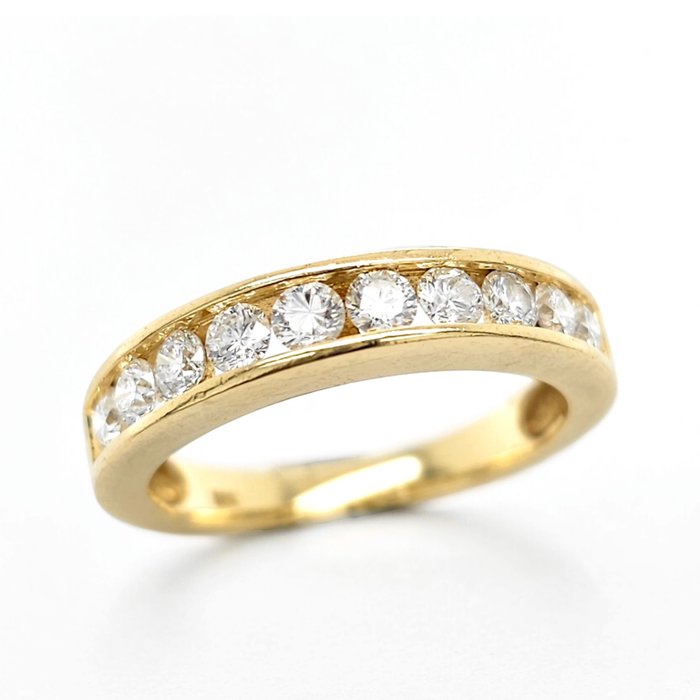 沒有保留價 - 訂婚戒指 黃金 鉆石  (天然) 