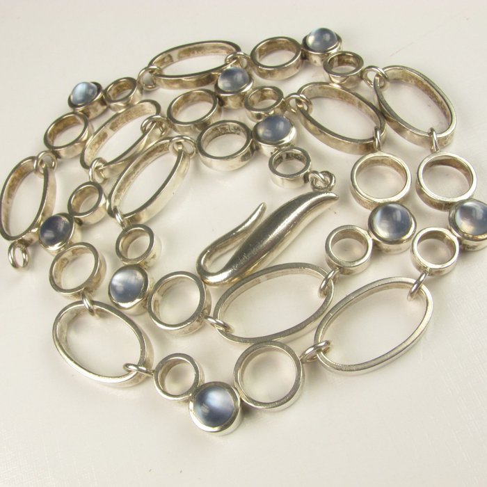 Ohne Mindestpreis - Triangel Design Halskette mit Anhänger - Silber 